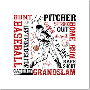 Baseball Team, Baseball Lover, Glitter Baseball Mom, Baseball Mama Posters and Art